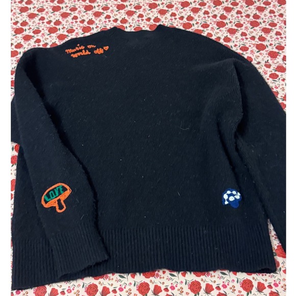 Scotch & Soda Amsterdam Embroidered Wool Alpaca Blend Sweater Navy Blue Small c3 - Picture 2 of 7